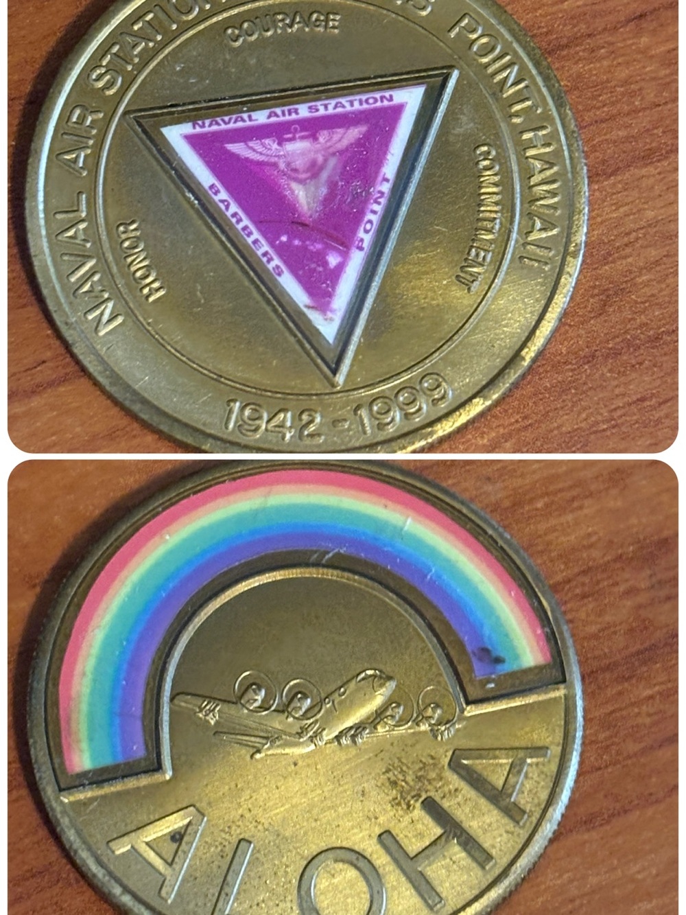 NAS Barbers Point Hawaii Commemorative Challenge Coin 1942-1999 Aloha Aviation